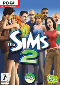 The Sims 2 box art packshot