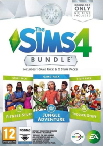 The Sims 4: Bundle Pack #6 (Jungle Adventures, Fitness Stuff, Toddler Stuff) packshot box art