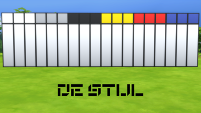 De Stijl Walls for The Sims 4