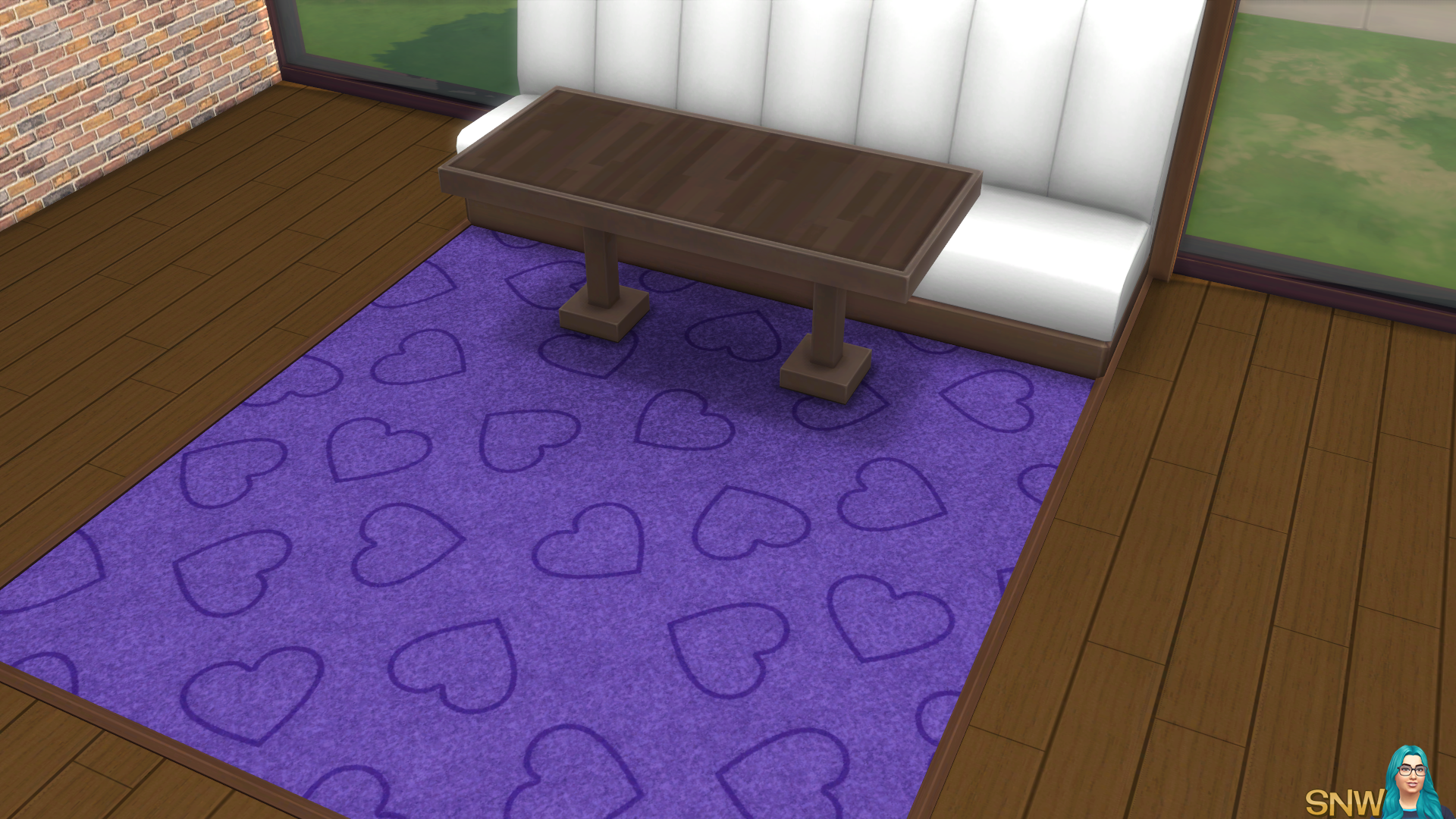 Valentine&#039;s Day 2018 / Love Carpets #5 (Hearts - Outline - Large - Dark)