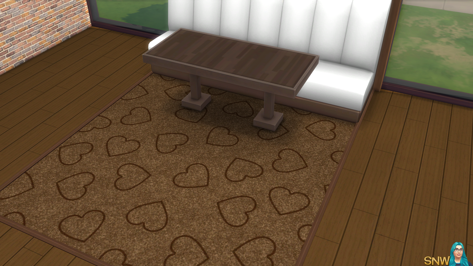 Valentine&#039;s Day 2018 / Love Carpets #5 (Hearts - Outline - Large - Dark)