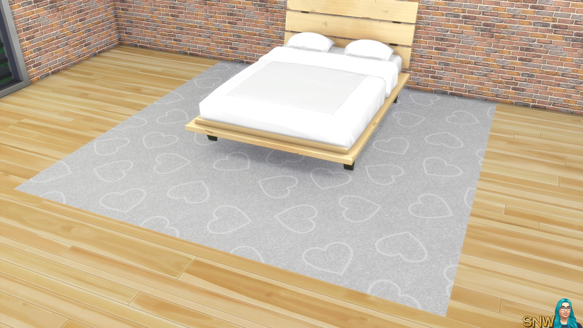 Valentine&#039;s Day 2018 / Love Carpets #3 (Hearts - Outline - Large - Light)