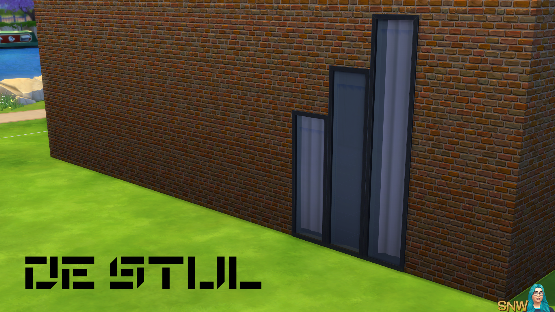 De Stijl Windows for The Sims 4