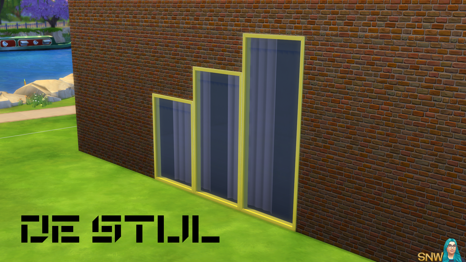 De Stijl Windows for The Sims 4