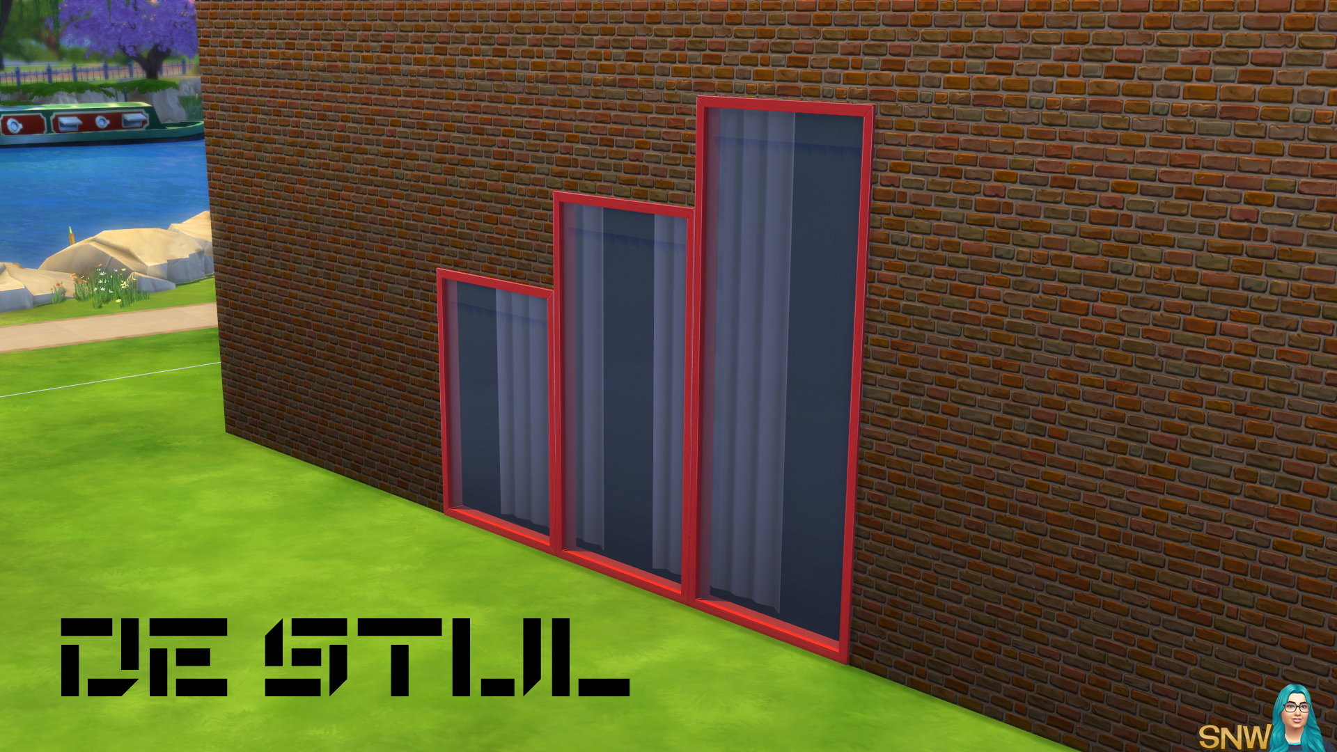 De Stijl Windows for The Sims 4