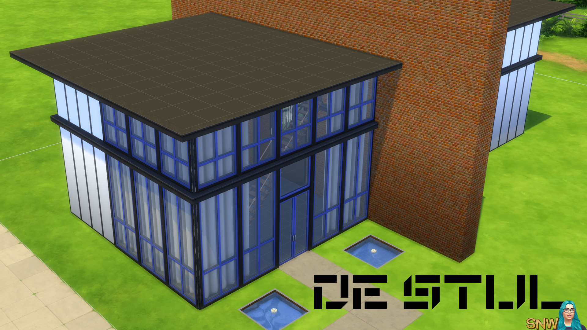 De Stijl Doors for The Sims 4