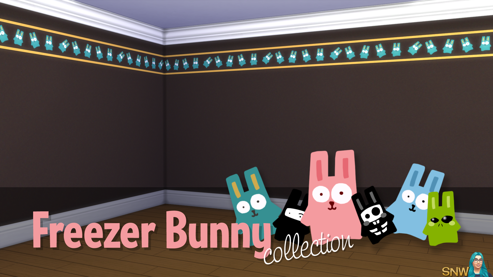 Freezer Bunny Collection: Top Border Wallpapers