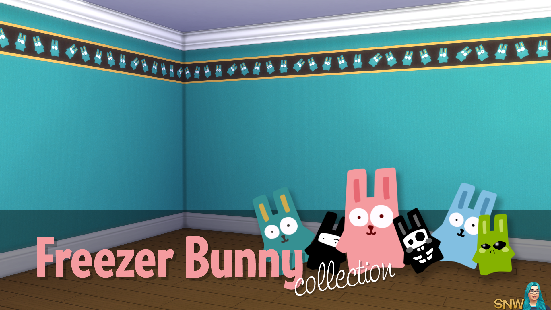 Freezer Bunny Collection: Top Border Wallpapers