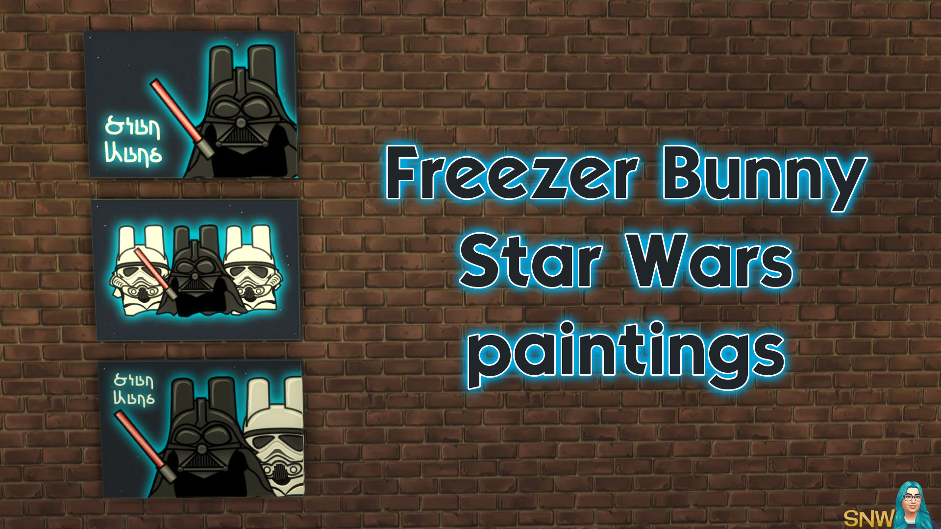 Freezer Bunny Star Wars paintings