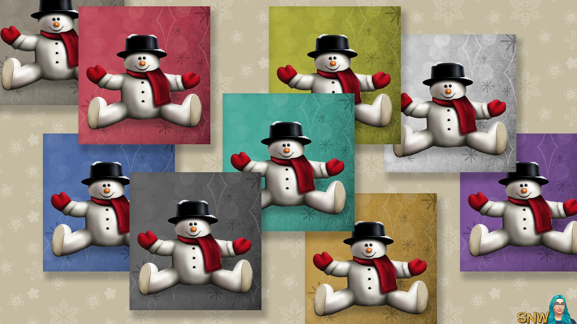 Large Snowman Painting #2