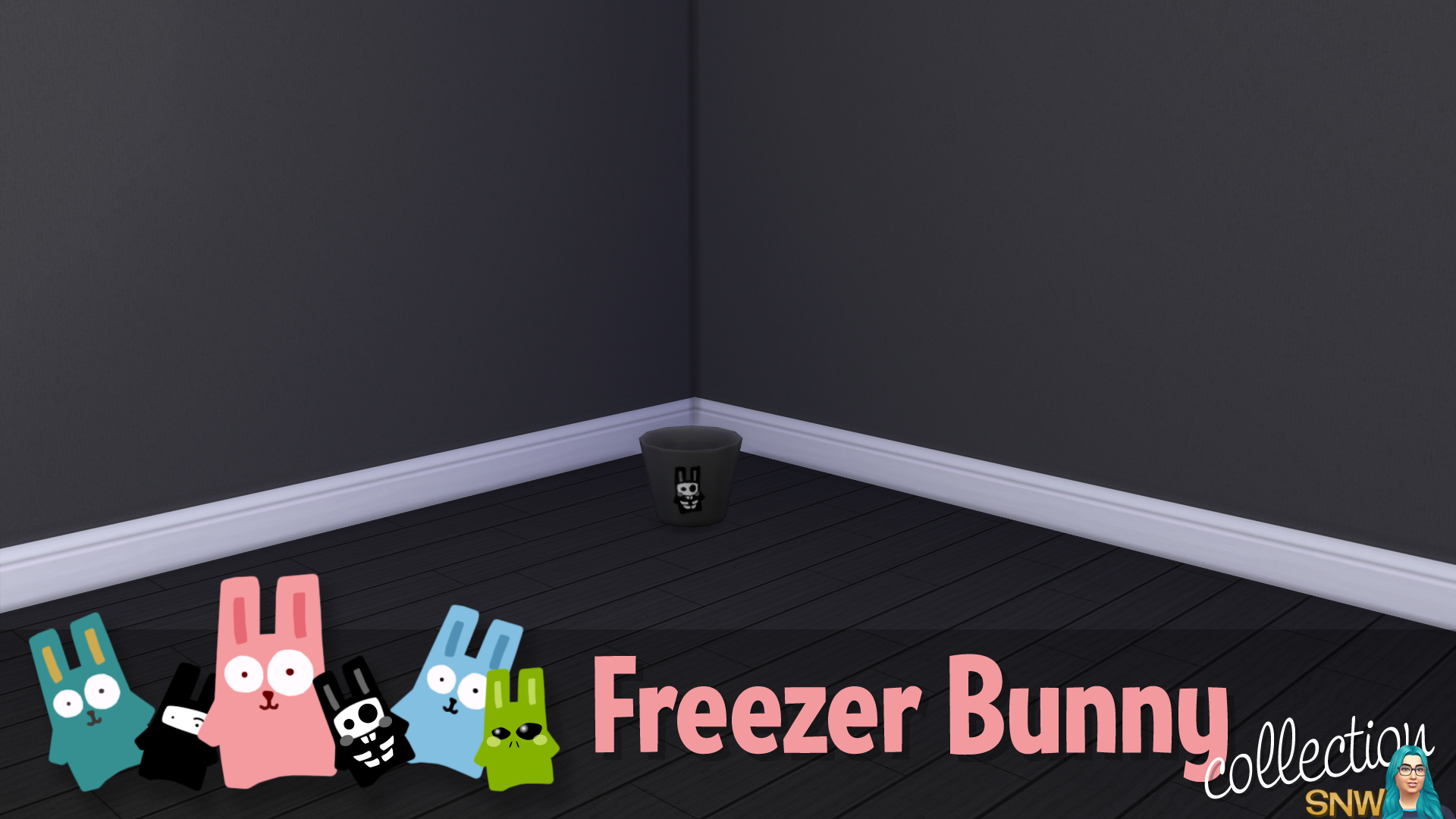 Freezer Bunny Collection: Trash Can