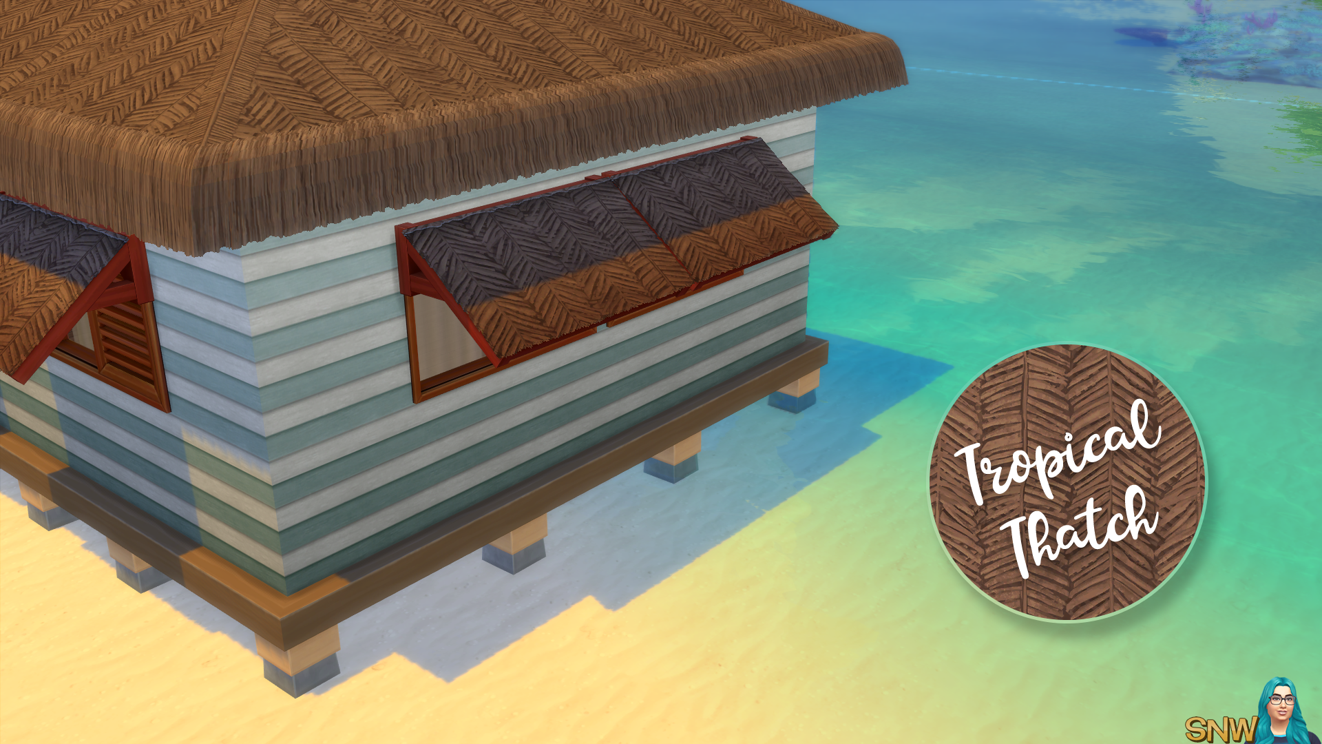 Tropical Thatch Awnings (matches Tropical Thatch roof from Island Living)