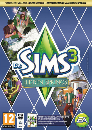 De Sims 3: Hidden Springs box art packshot