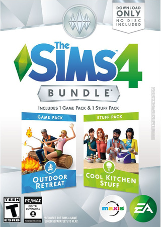 The Sims 4: Bundle Pack (Outdoor Retreat and Cool Kitchen Stuff) Packshot Box Art