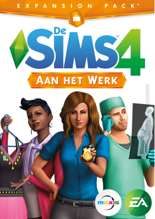De Sims 4: Aan het Werk old packshot box art