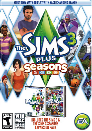 The Sims 3 Plus Seasons packshot box art