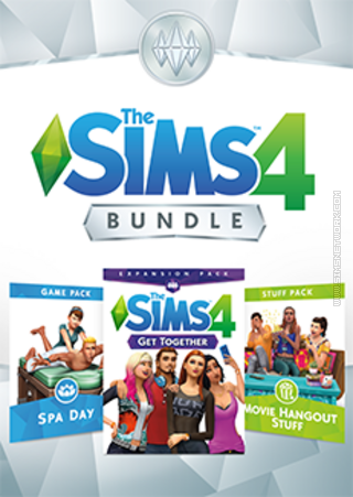 The Sims 4 Bundle: Get Together, Spa Day, Movie Hangout Stuff packshot box art