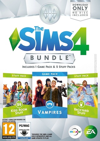 The Sims 4: Bundle Pack #4 (Vampires, Kids Room Stuff, Backyard Stuff) packshot box art