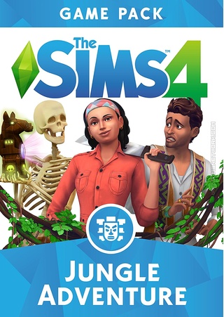 The Sims 4: Jungle Adventure old packshot cover box art