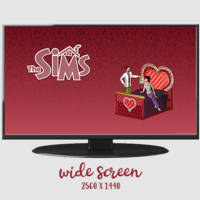 The Sims Valentine's Day widescreen wallpaper love heart bed vibrating nostalgia retro