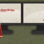 Golden Gate Bridge (light mode) dual screen wallpaper by Rosana at SporeNetwork