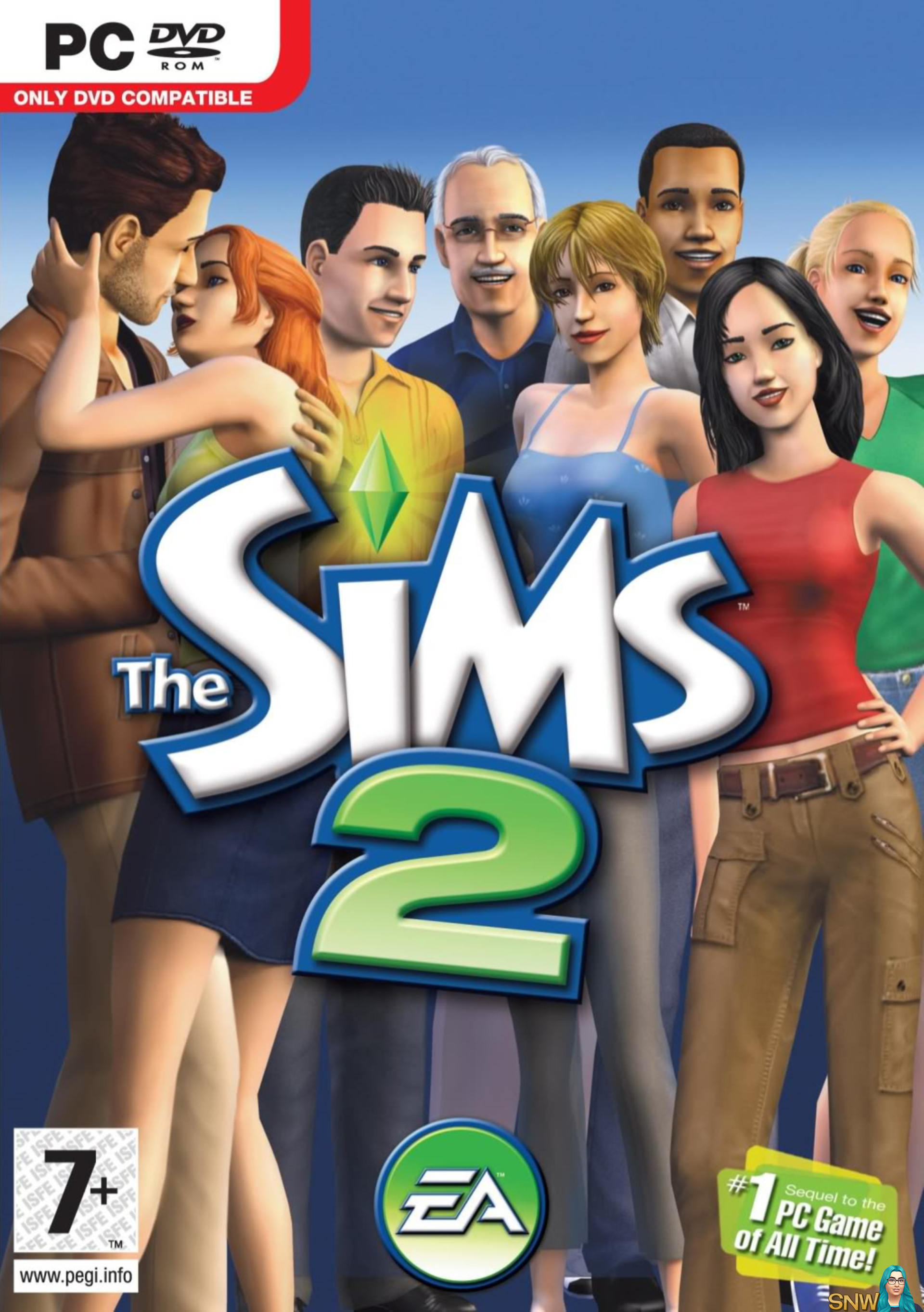 The Sims 2 box art packshot