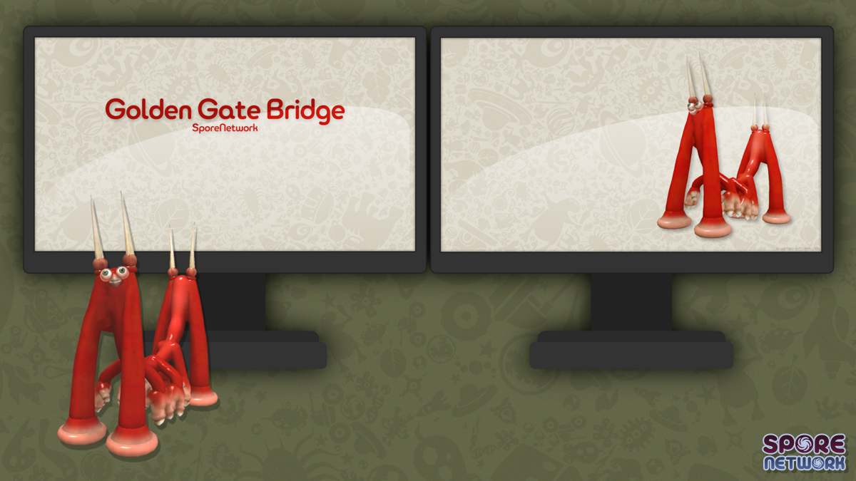 Golden Gate Bridge (light mode) dual screen wallpaper by Rosana at SporeNetwork
